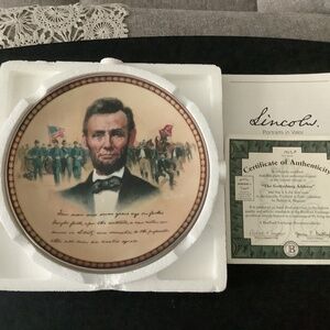 Collectible Plate “The Gettysburg Address”